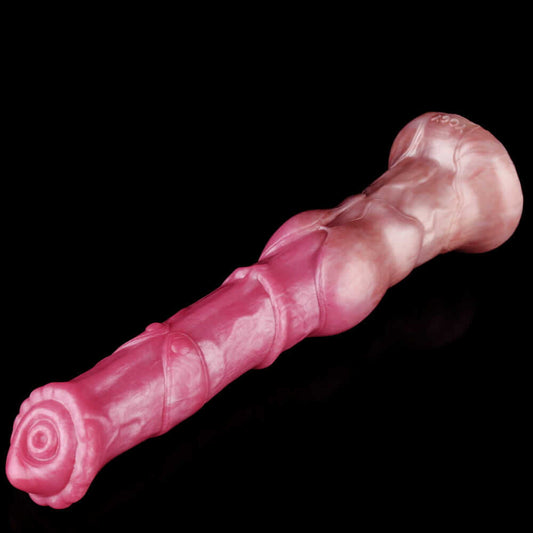 Rose Gold Stallion Dildo - 12" Realistic Horse Cock with Veins & Flared Head
