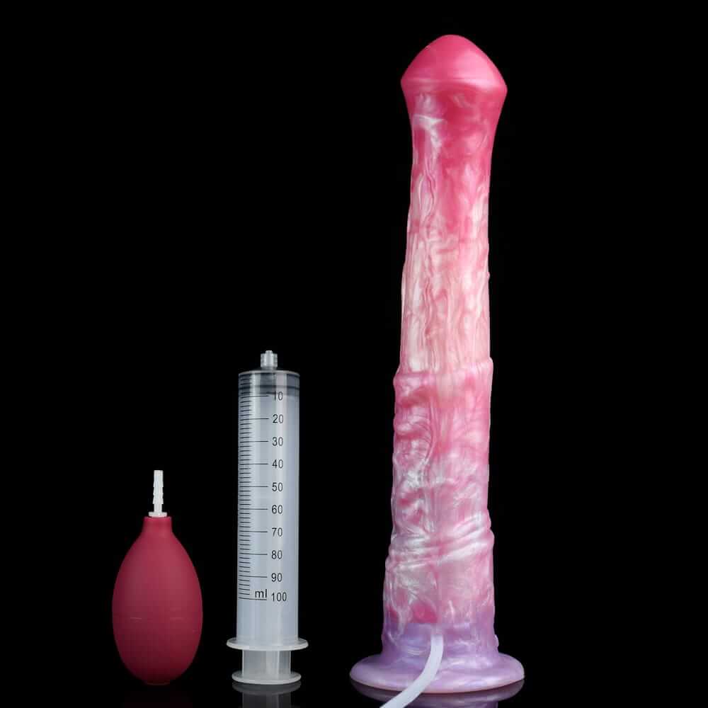 Enchanted Equine – Magical Ejaculating Horse Dildo in Fantastical Pink Ombré