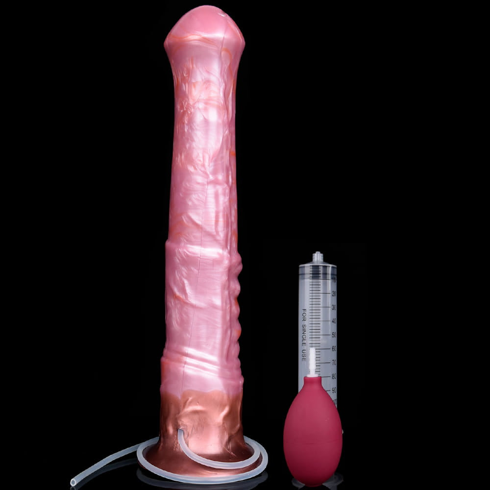 Enthralling Equine – Luxuriöser weinroter ejakulierender Pferdedildo
