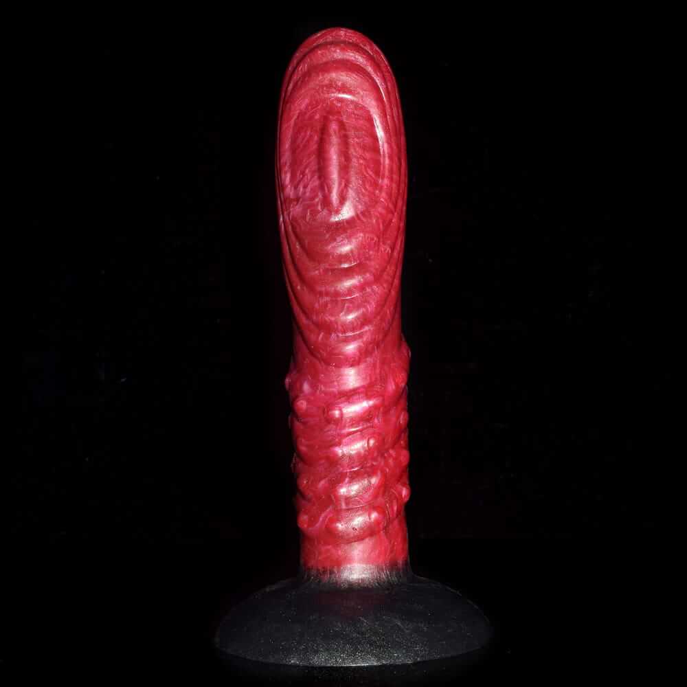 Crimson Scaled Serpent Dildo - 8.1" Fantasy Lizard Dildo