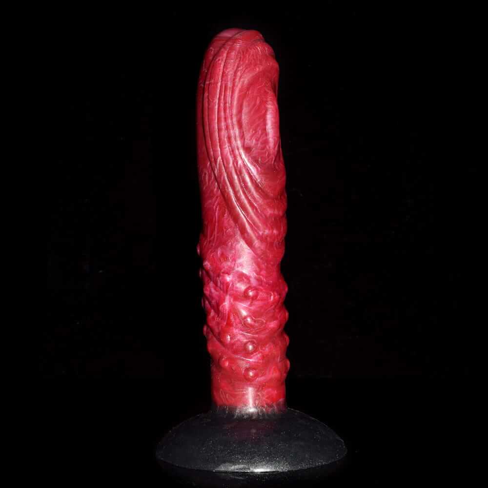 Crimson Scaled Serpent Dildo - 8.1" Fantasy Lizard Dildo