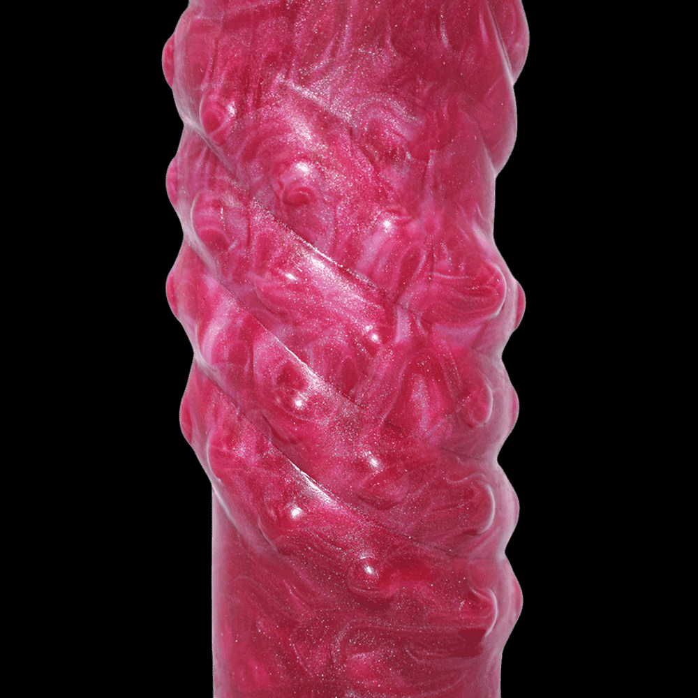 Crimson Scaled Serpent Dildo - 8.1" Fantasy Lizard Dildo