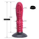 Crimson Scaled Serpent Dildo - 8.1" Fantasy Lizard Dildo