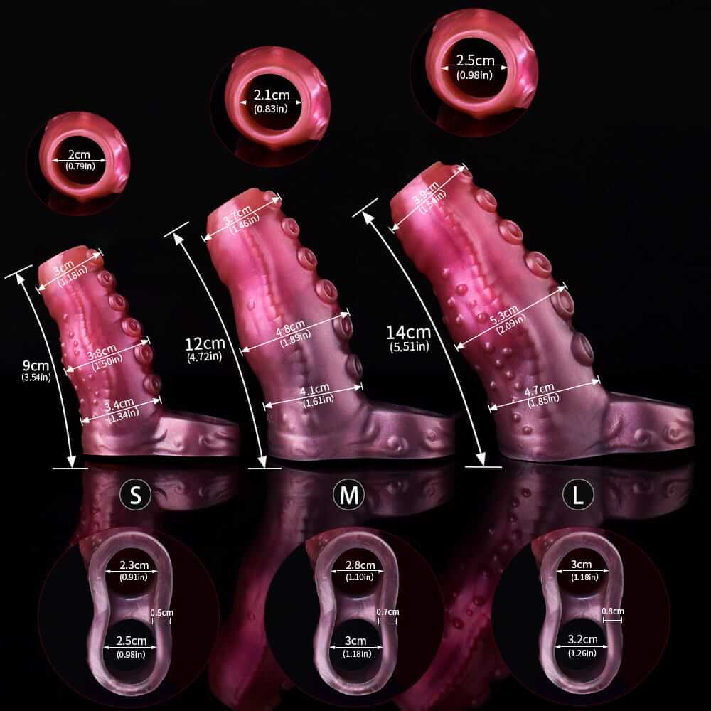 Kraken's Embrace Penis Extender:  Intense Tactile Sensation with Octopus Tentacle Design