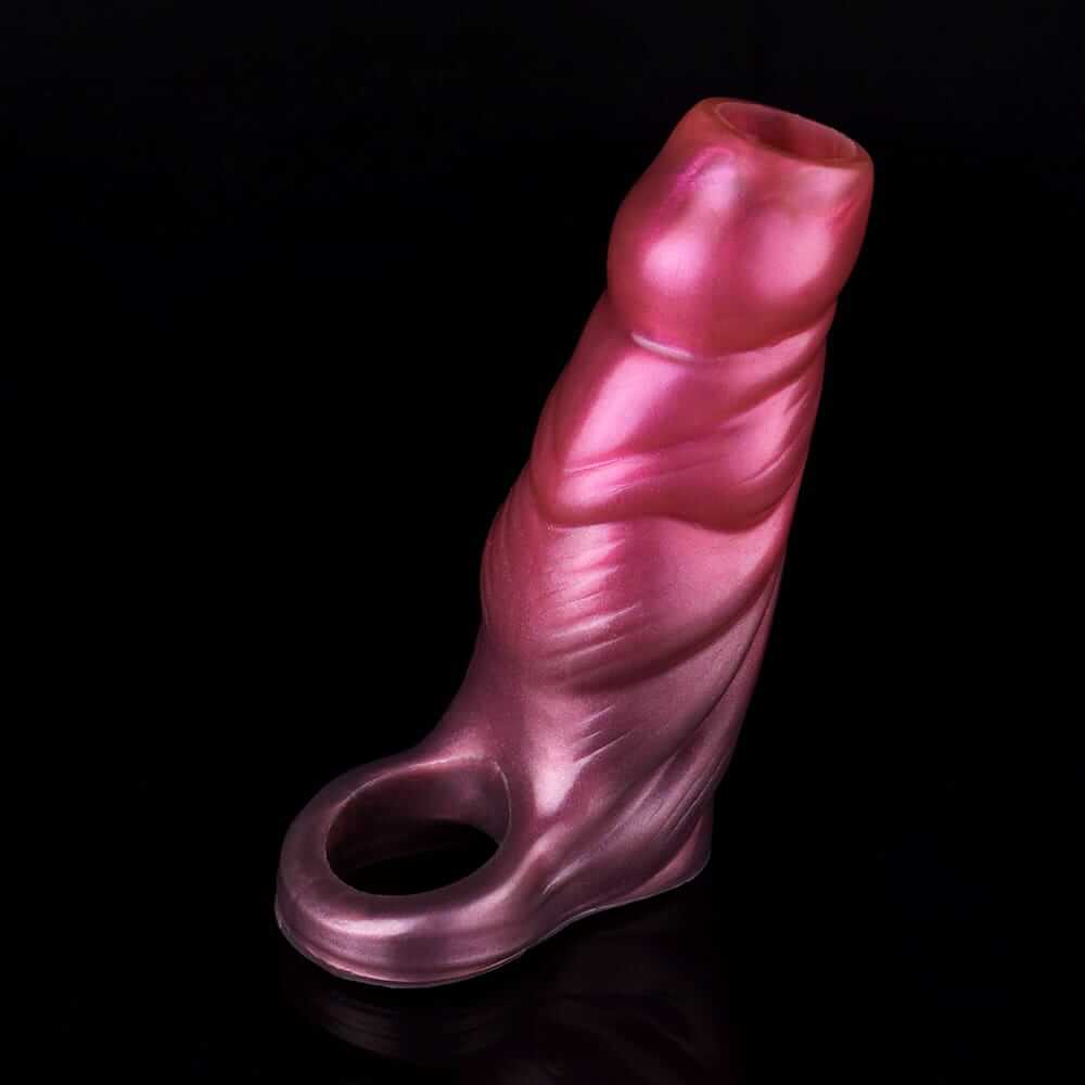 Crimson Cascade Penis Extender:  Intricate Design for Enhanced Sensation and Exploration