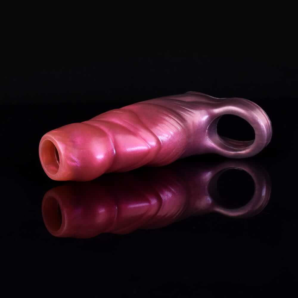 Crimson Cascade Penis Extender:  Intricate Design for Enhanced Sensation and Exploration