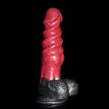 Crimson Bull Dildo - 8.3" Realistic Cow Dildo with Deep Spiral Texture & Powerful Suction Cup