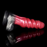 Crimson Bull Dildo - 8.3" Realistic Cow Dildo with Deep Spiral Texture & Powerful Suction Cup