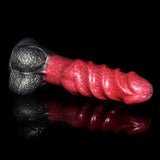 Crimson Bull Dildo - 8.3" Realistic Cow Dildo with Deep Spiral Texture & Powerful Suction Cup