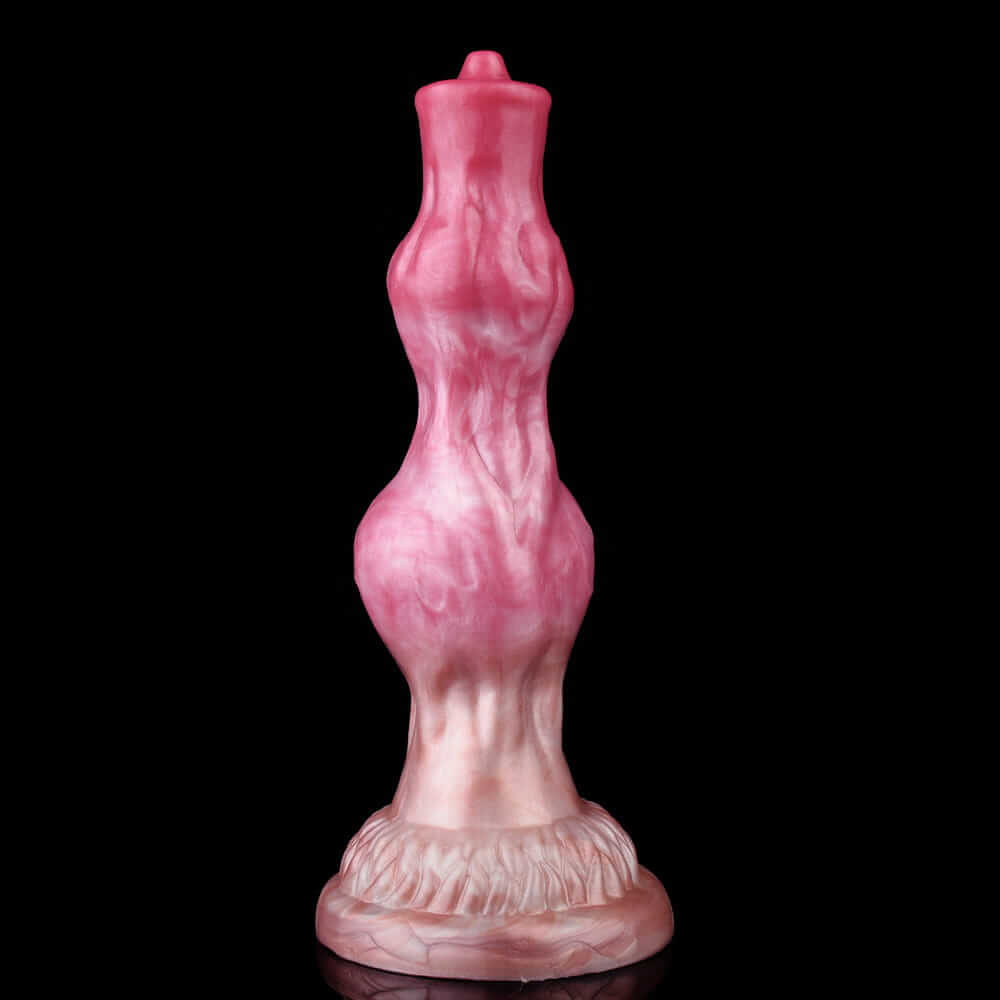 Realistischer geknoteter Hundedildo mit Saugnapf