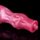 Realistischer geknoteter Hundedildo mit Saugnapf