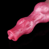Realistischer geknoteter Hundedildo mit Saugnapf