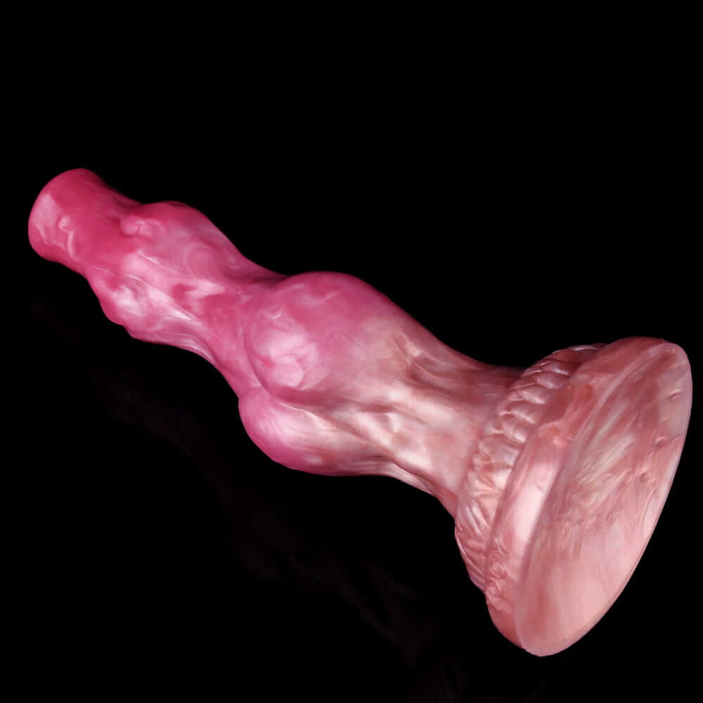Realistischer geknoteter Hundedildo mit Saugnapf