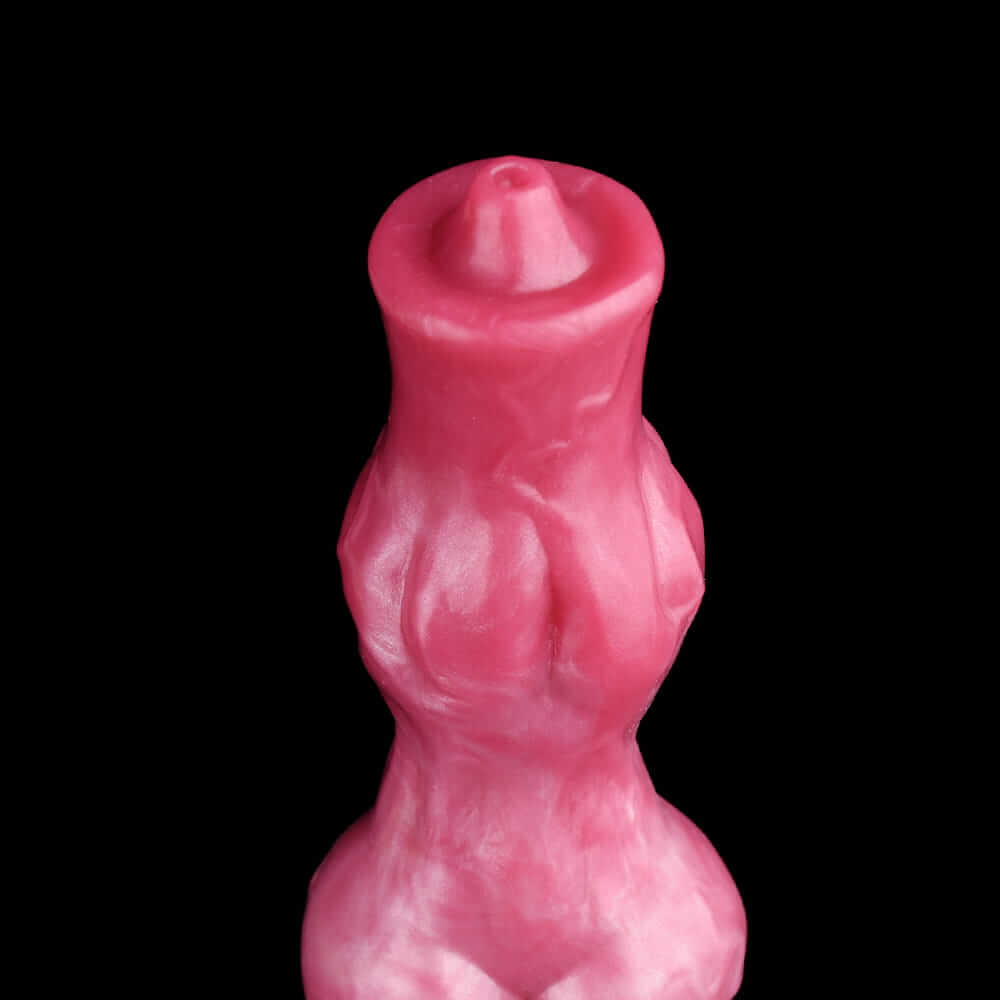 Realistischer geknoteter Hundedildo mit Saugnapf