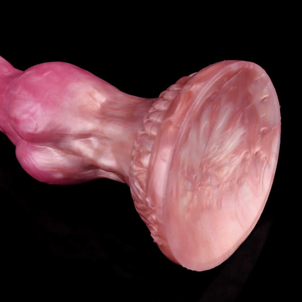 Realistischer geknoteter Hundedildo mit Saugnapf