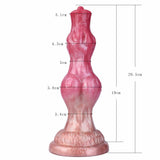 Realistischer geknoteter Hundedildo mit Saugnapf