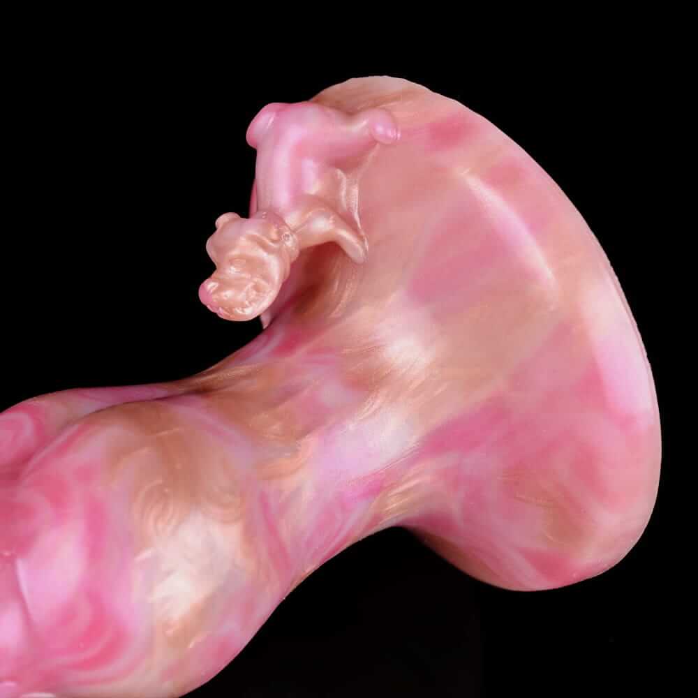Twilight Rose Canine Dildo - Dual-Stimulation Knot & C-Point Teaser for G/P-Spot Climax