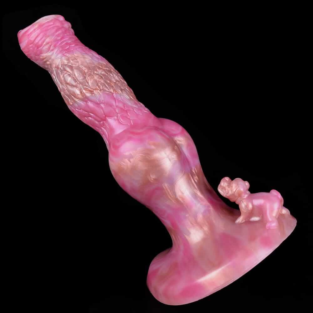 Twilight Rose Canine Dildo - Dual-Stimulation Knot & C-Point Teaser for G/P-Spot Climax
