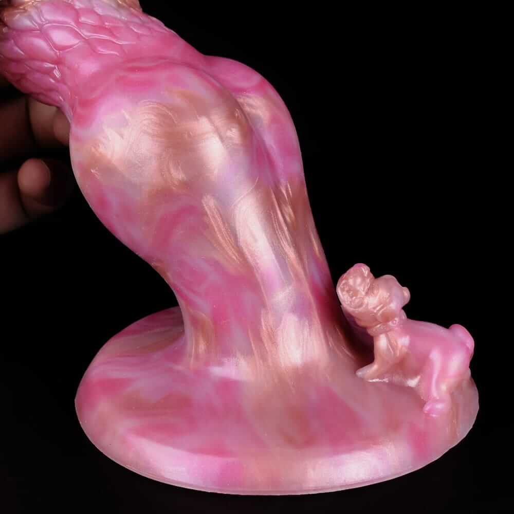 Twilight Rose Canine Dildo - Dual-Stimulation Knot & C-Point Teaser for G/P-Spot Climax