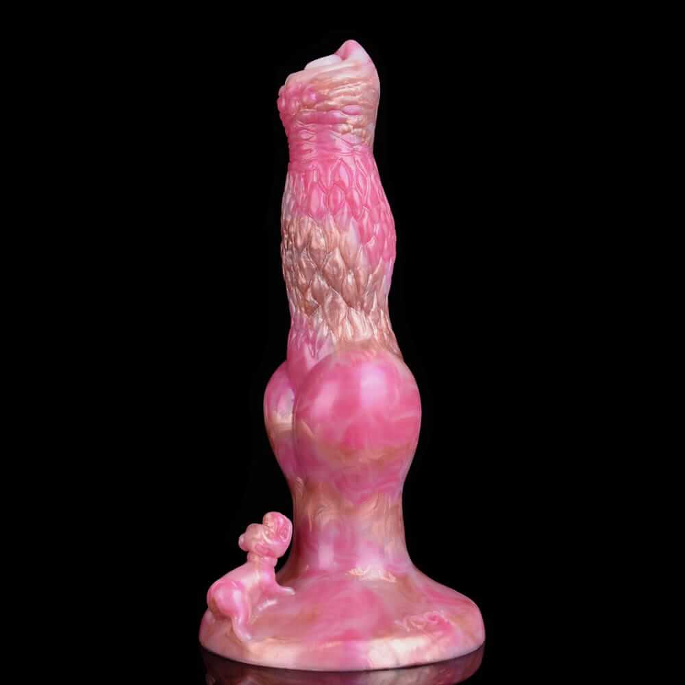 Twilight Rose Canine Dildo - Dual-Stimulation Knot & C-Point Teaser for G/P-Spot Climax