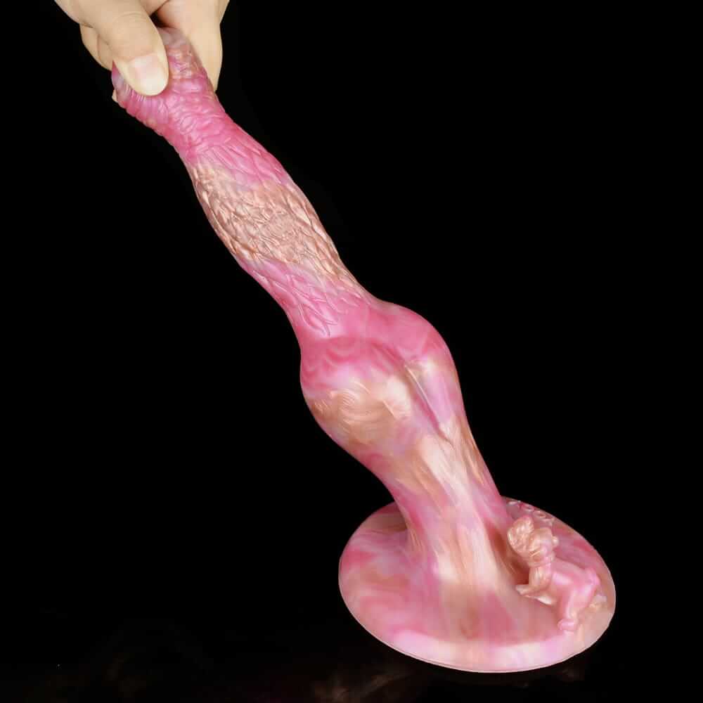 Twilight Rose Canine Dildo - Dual-Stimulation Knot & C-Point Teaser for G/P-Spot Climax