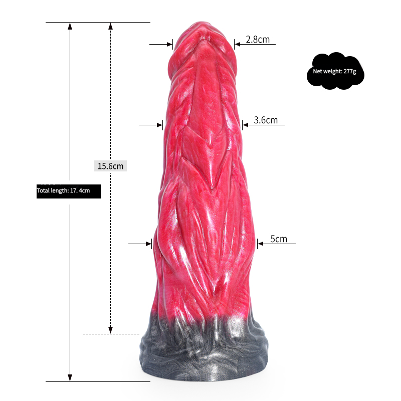 Crimson Beast Dildo - 6.7" Realistic Dog Dildo with Muscular Texture