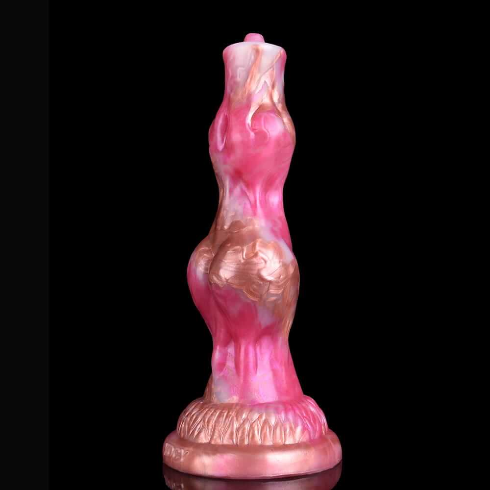Inferno Dog Knot Dildo – Blazing Rose &amp; Bronze 19 cm dicker Knotty Beast
