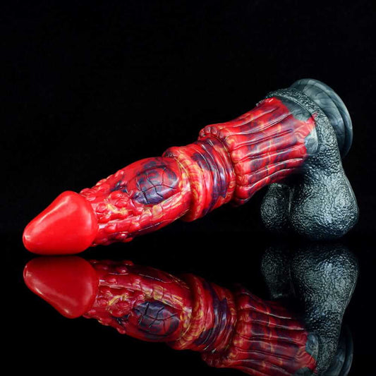 Inferno Mastiff Dildo - 10.4" Fiery Red Dog Dildo