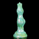 Feral Dog - Türkis-Mint-Dildo mit Knoten und Saugnapf