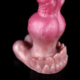 Premium Rose-Gold Knotted Dog Dildo with Suction Cup
