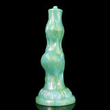 Feral Dog - Türkis-Mint-Dildo mit Knoten und Saugnapf