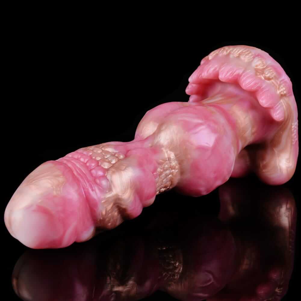 Roségoldener Hundeknotendildo – Realistischer Hundedildo mit luxuriöser Oberfläche