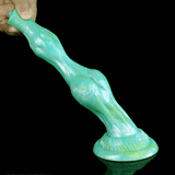 Feral Dog - Türkis-Mint-Dildo mit Knoten und Saugnapf