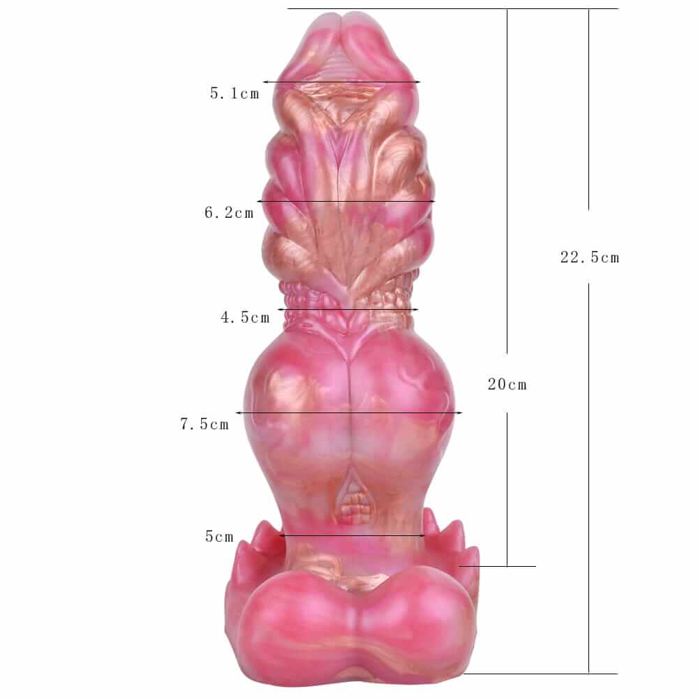 Roségoldener Hundeknotendildo – Realistischer Hundedildo mit luxuriöser Oberfläche