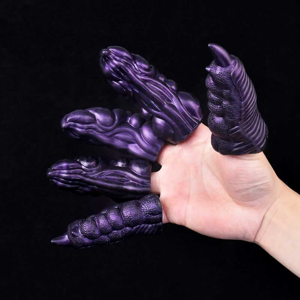 Obsidian Dragon Claws - Cursed Silicone Finger Sheaths with Mystic Nodes
