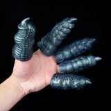 Abyssal Dragon Claw – Deep Blue Textured Finger Sleeve for Tempestuous Sensation