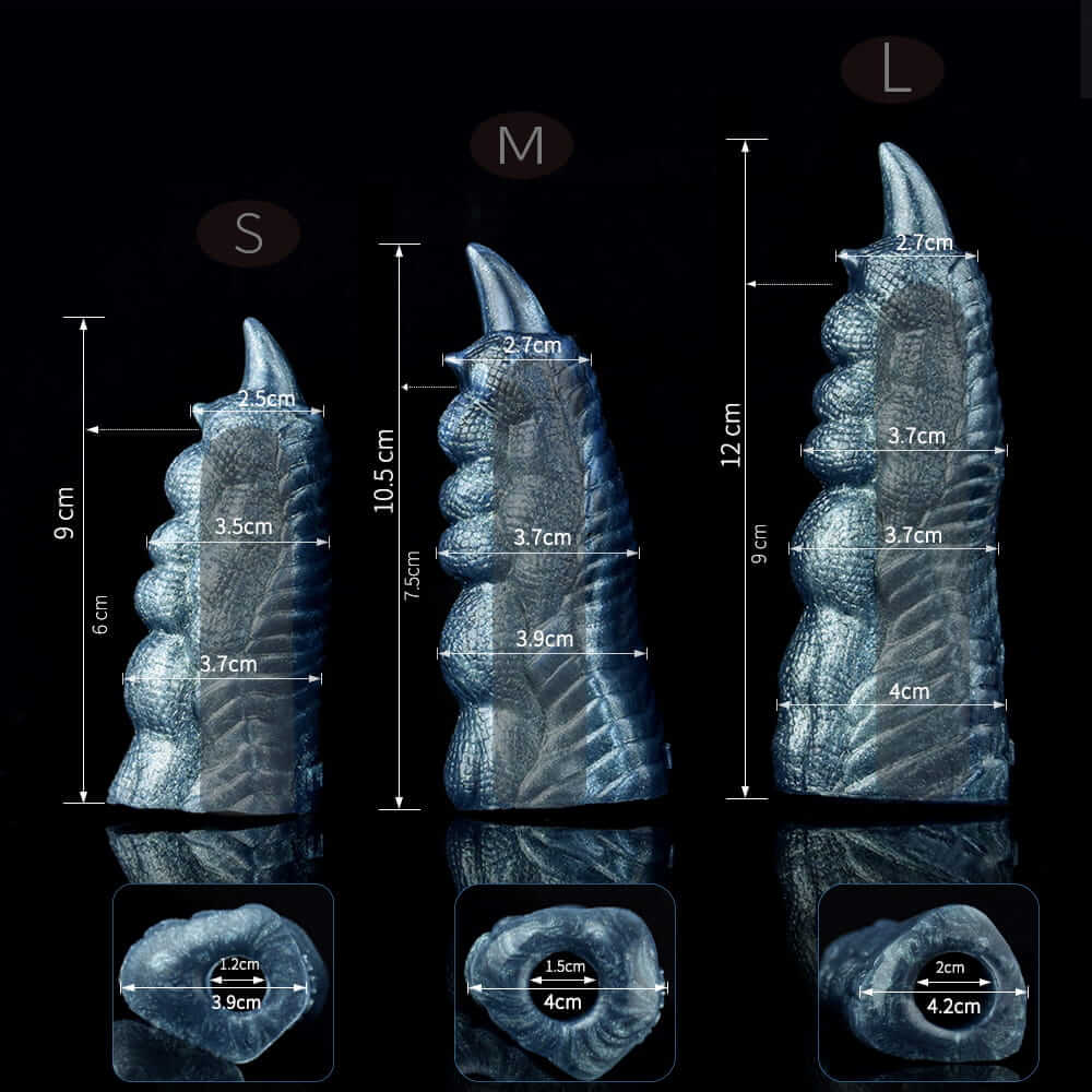 Abyssal Dragon Claw – Deep Blue Textured Finger Sleeve for Tempestuous Sensation