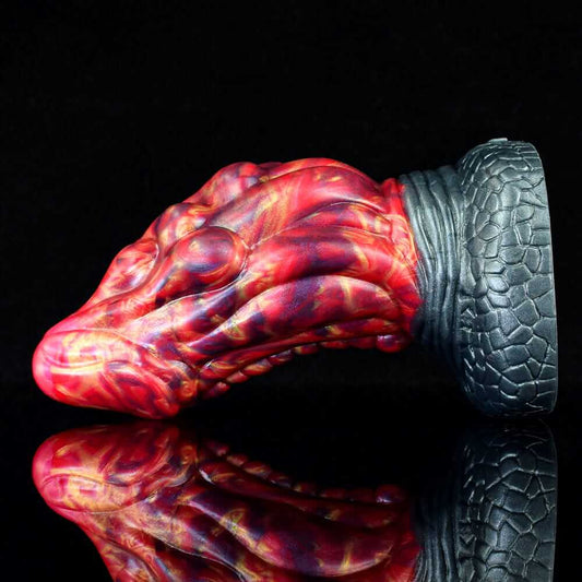 Dragonfire Dildo - 6.5" Fiery Red Dragon Dildo with G-Spot Stimulation & Suction Cup