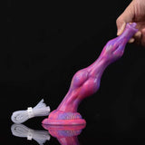 Ejaculating Dog Dildo - Realistic Silicone Knot Toy with Nightlight Effect