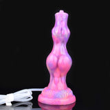 Ejaculating Dog Dildo - Realistic Silicone Knot Toy with Nightlight Effect