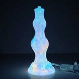 Ejaculating Dog Dildo - Realistic Silicone Knot Toy with Nightlight Effect