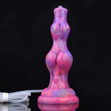 Ejaculating Dog Dildo - Realistic Silicone Knot Toy with Nightlight Effect
