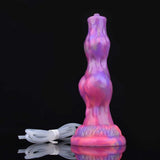 Ejaculating Dog Dildo - Realistic Silicone Knot Toy with Nightlight Effect