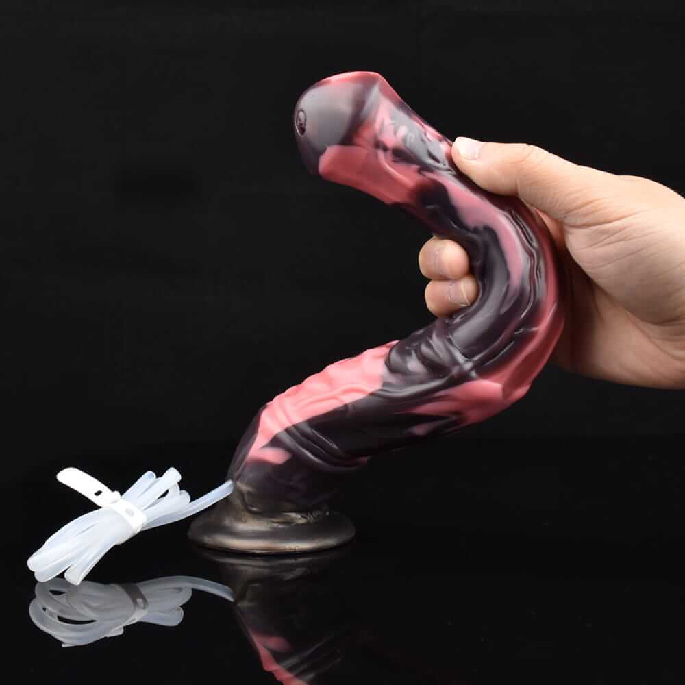 Midnight Stallion's Eruption – Unleash Your Darkest Desires-Horse Ejaculating Dildo