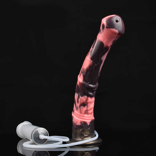 Midnight Stallion's Eruption – Unleash Your Darkest Desires-Horse Ejaculating Dildo