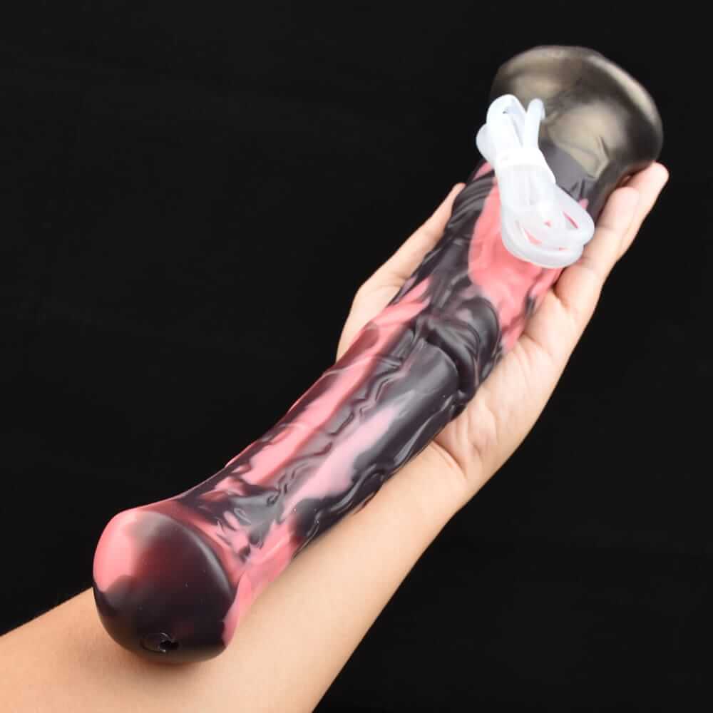 Midnight Stallion's Eruption – Unleash Your Darkest Desires-Horse Ejaculating Dildo
