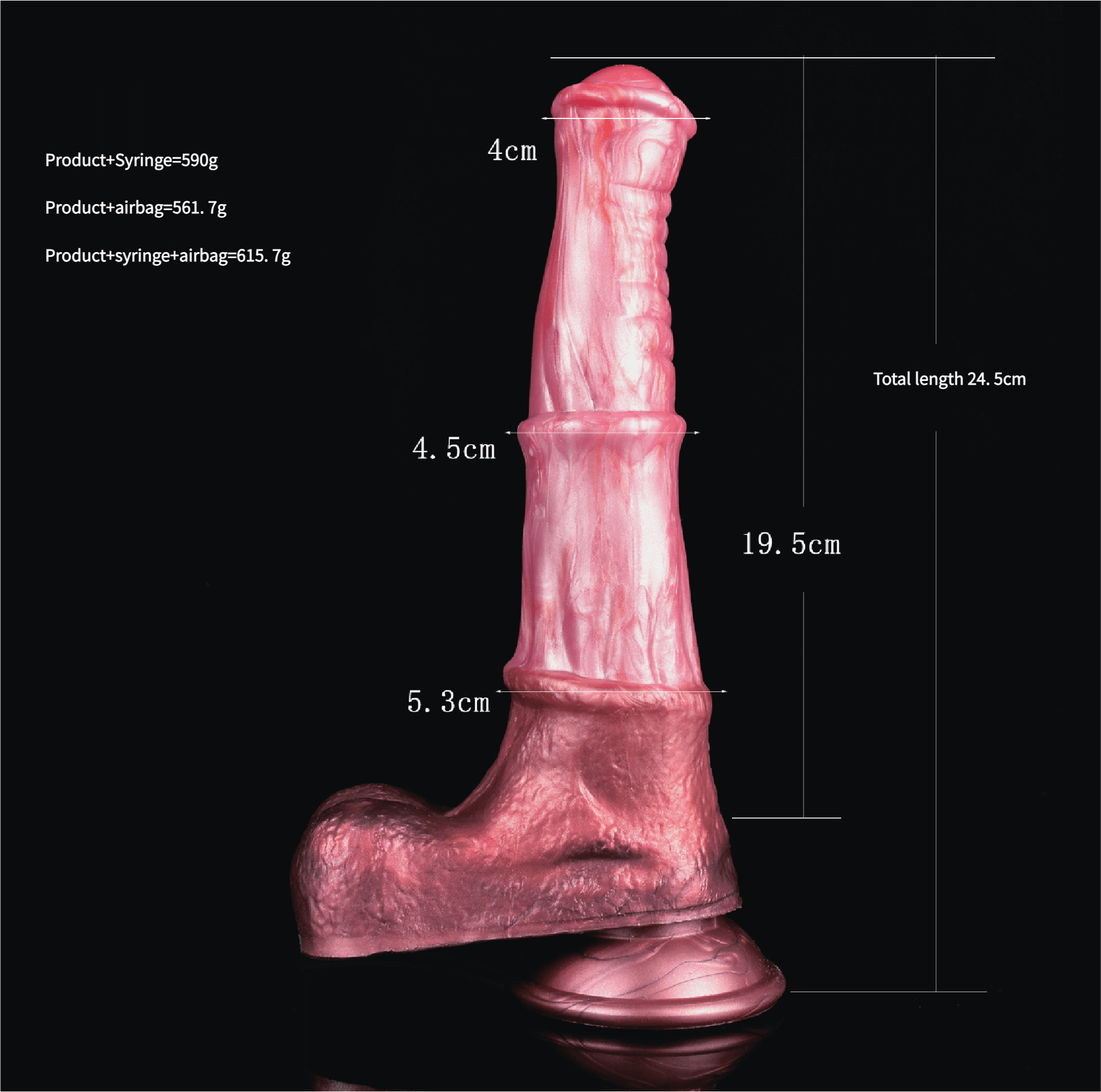 Golden Centaur – Ejakulierender Hengst-Pferdedildo in Roségold
