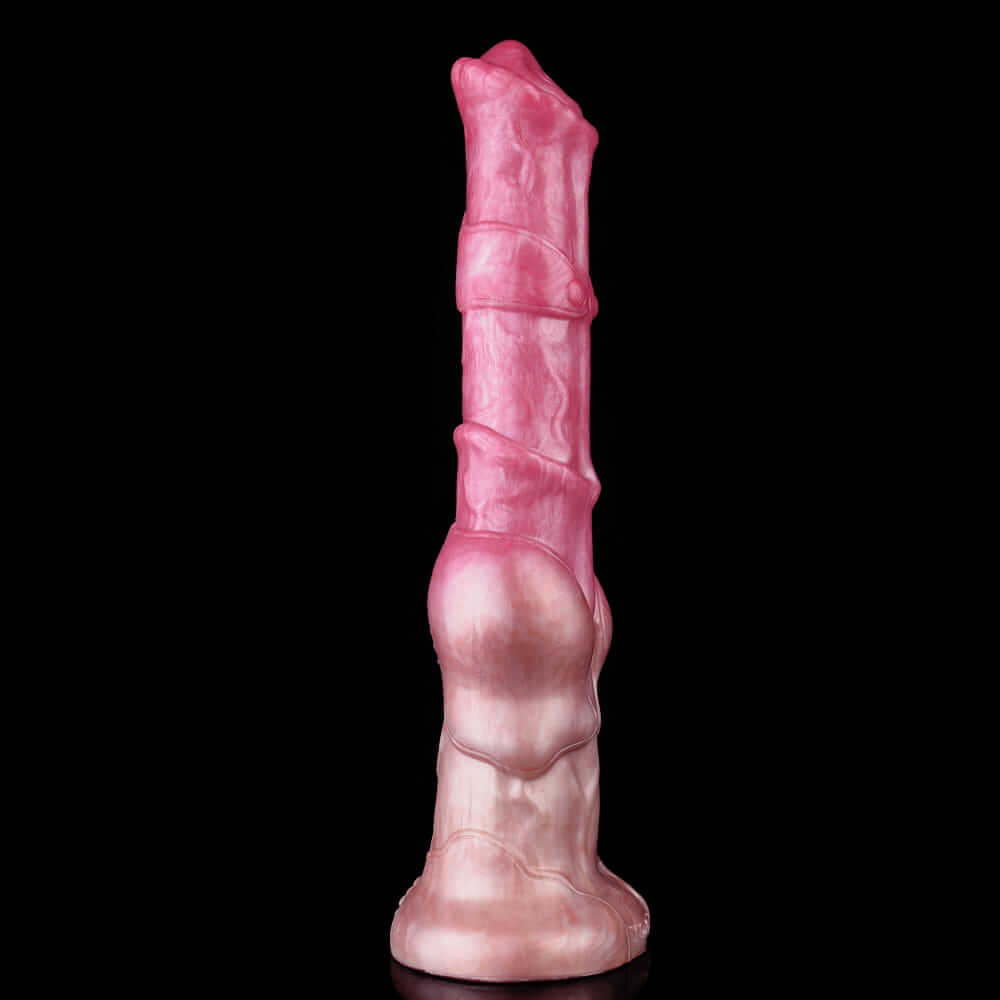 Rose Gold Stallion Dildo - 12" Realistic Horse Cock with Veins & Flared Head