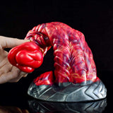 Inferno Horse Dildo - 9.3" Fiery Red & Black Fantasy Stallion with Suction Cup Base