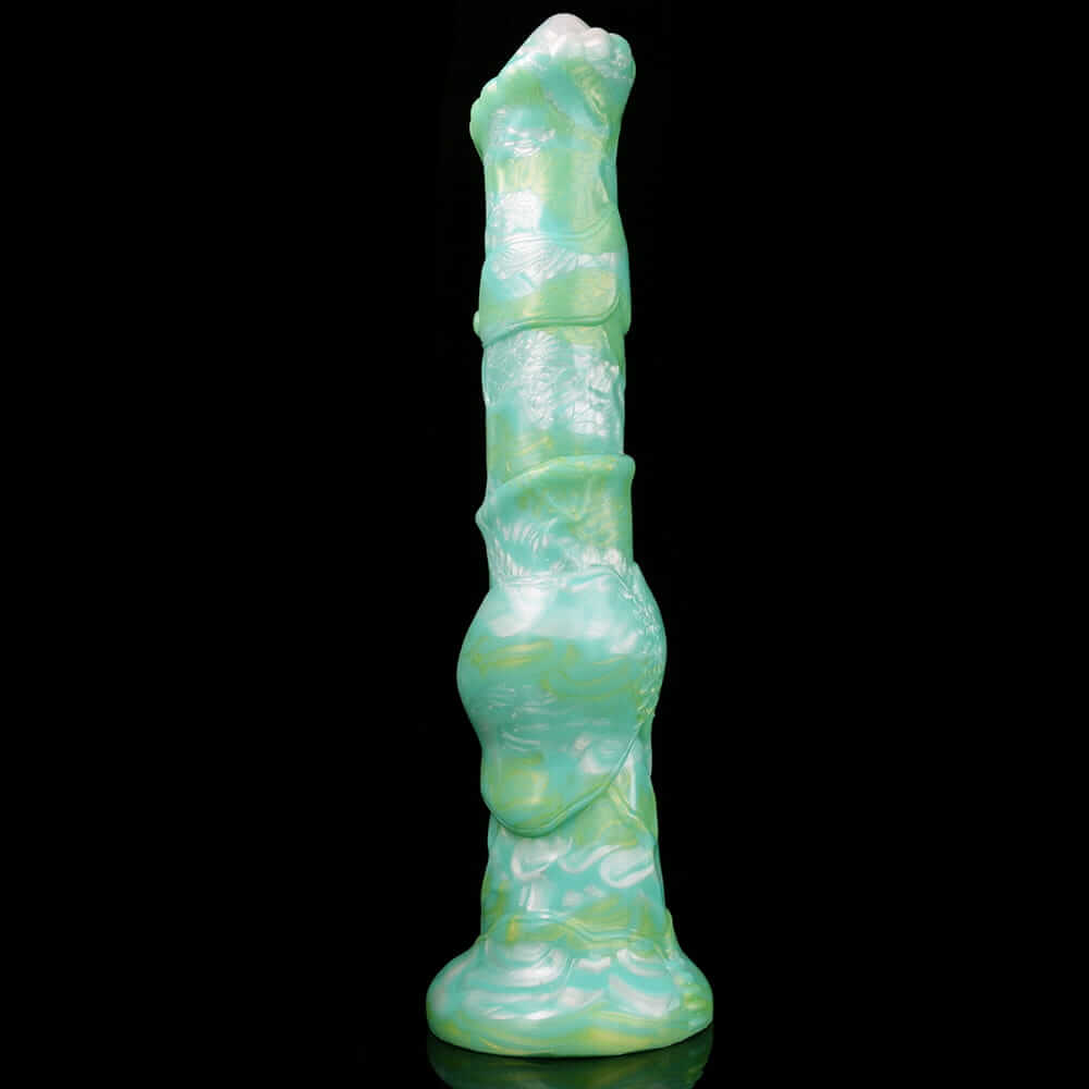 Obsidian Stallion – Jade-Green Knotted Horse Dildo